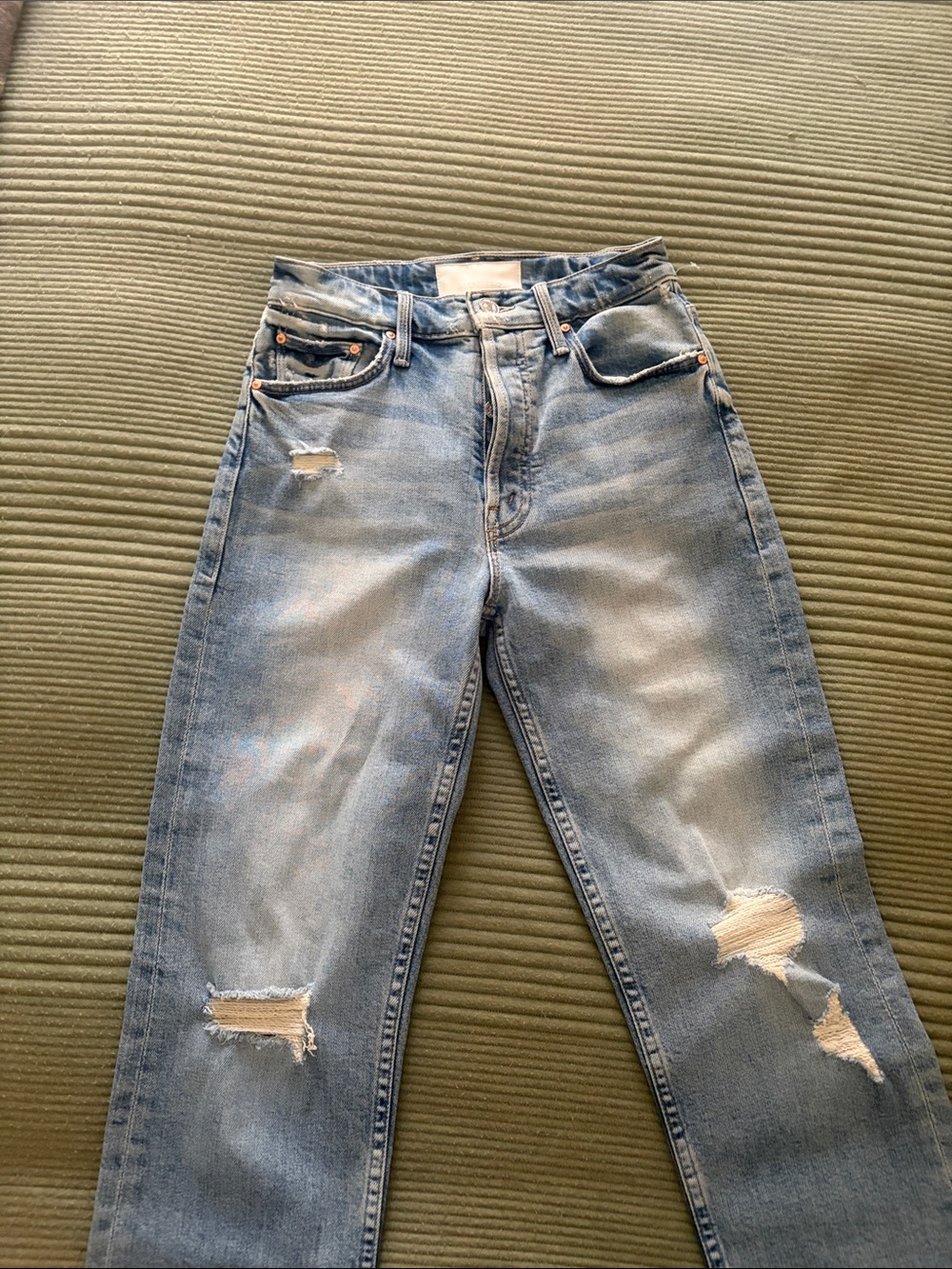 Mother Superior The Tomcat The Confession Distressed High Rise Jeans 24